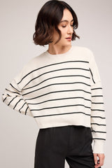 Echo Pullover | Black Stripe