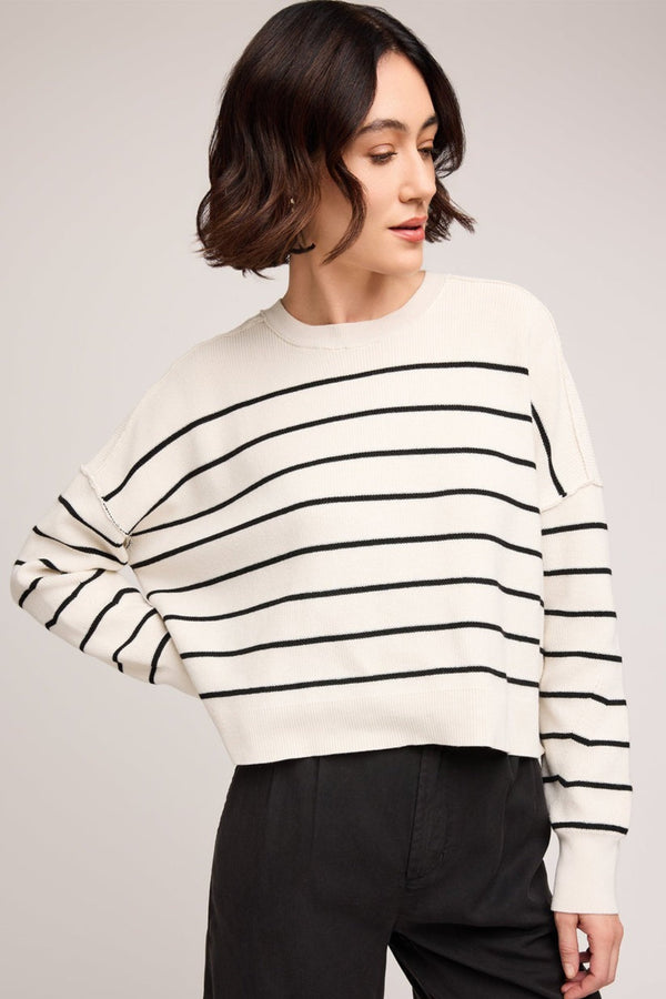 Echo Pullover | Black Stripe