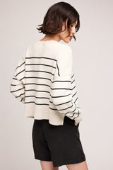 Echo Pullover | Black Stripe