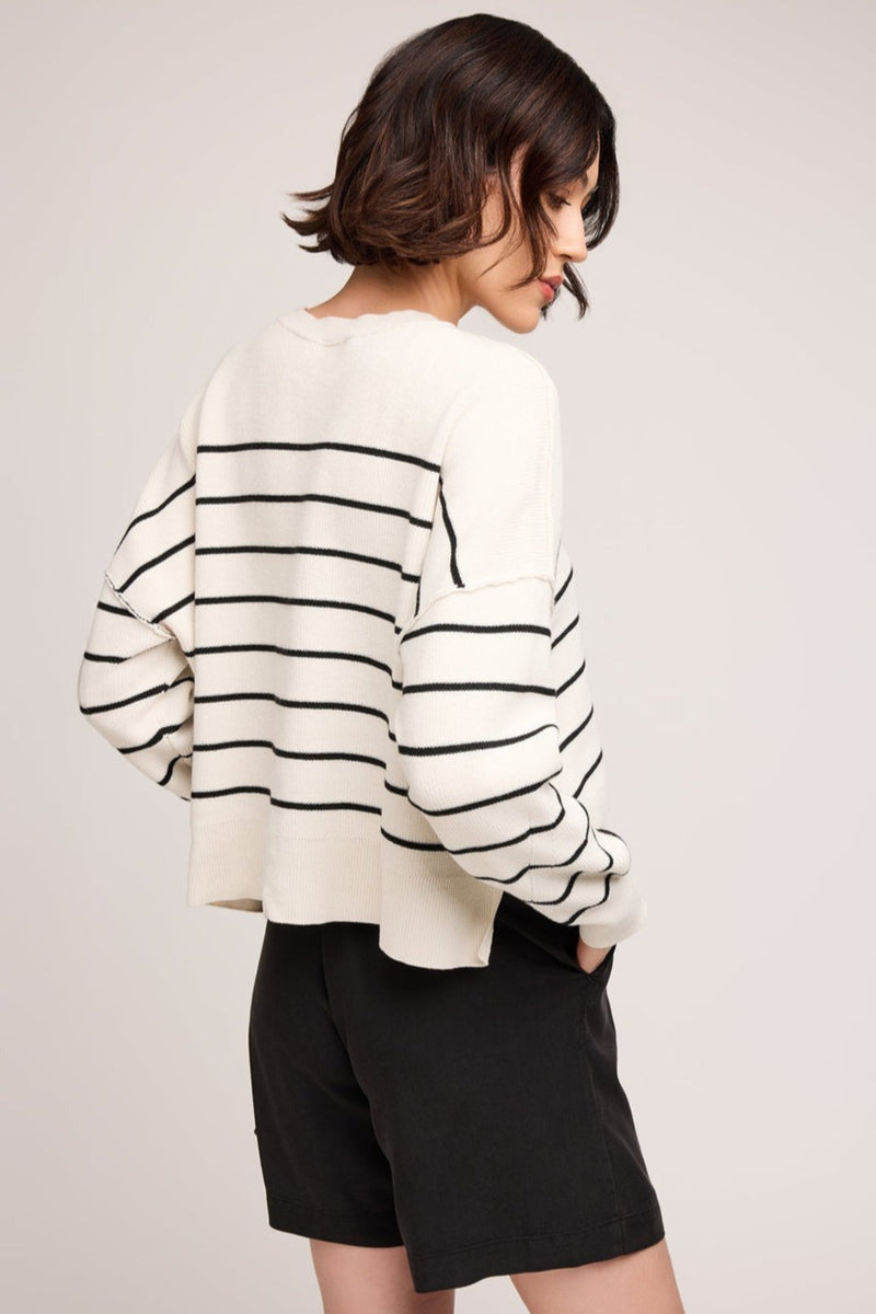 Echo Pullover | Black Stripe