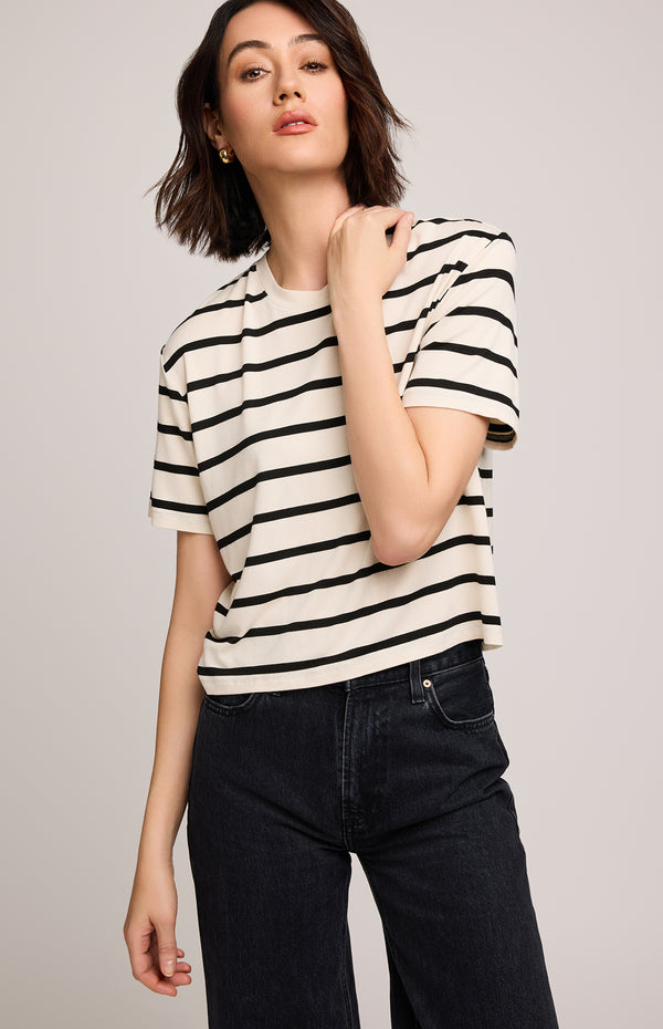 Jaxon Tee | Cream Stripe