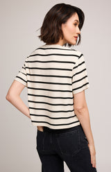 Jaxon Tee | Cream Stripe