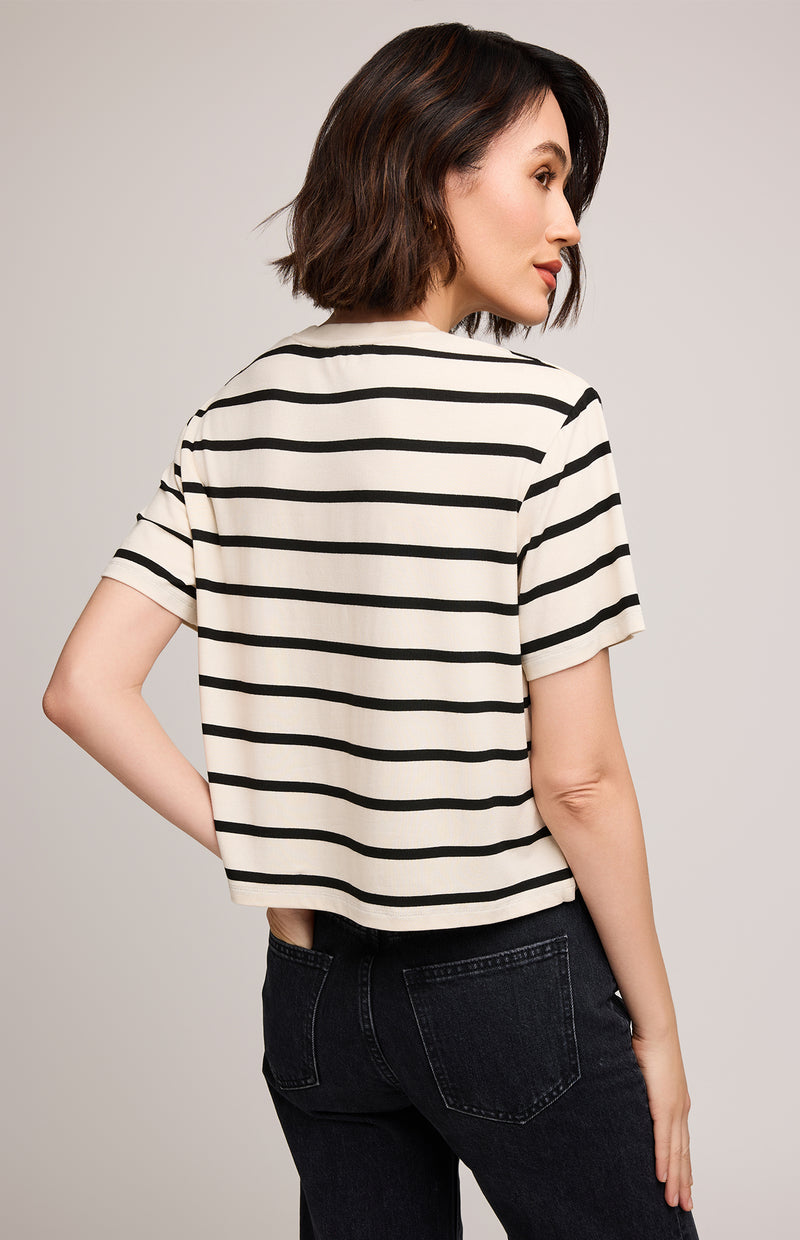 Jaxon Tee | Cream Stripe