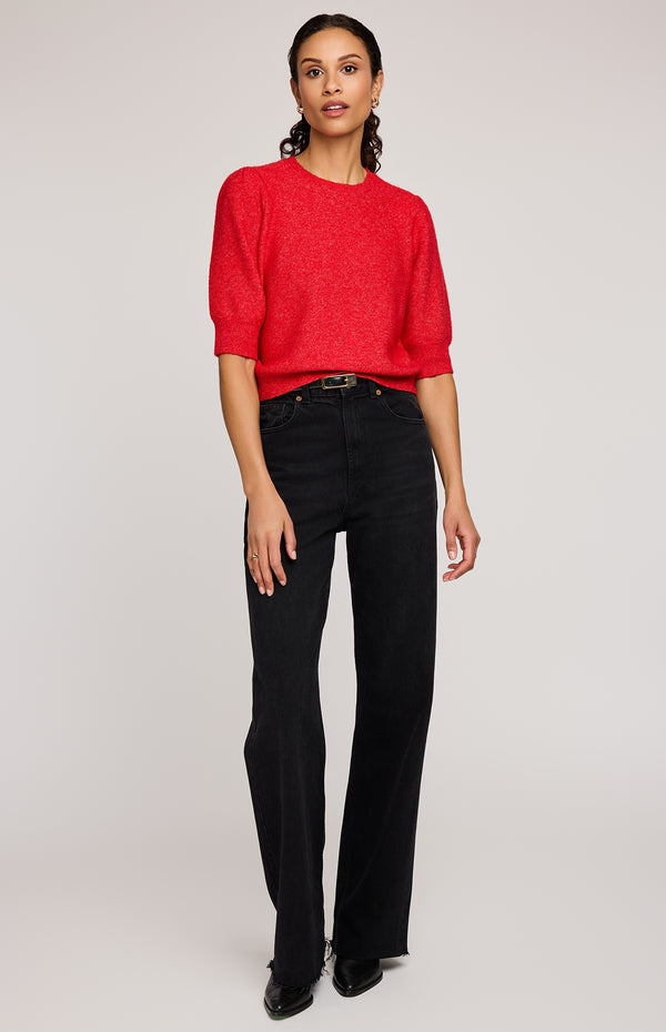 Marisol Pullover | Heather Red