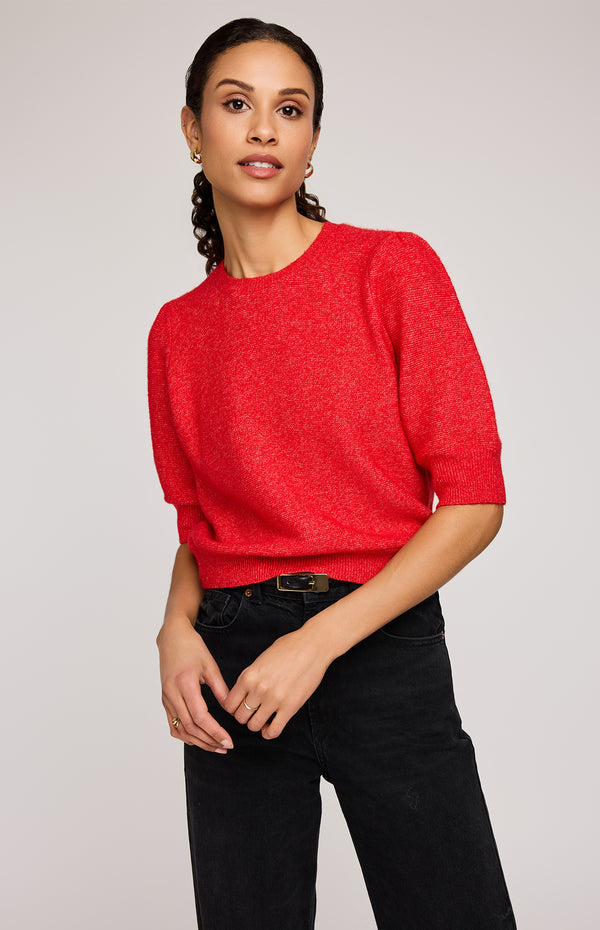 Marisol Pullover | Heather Red