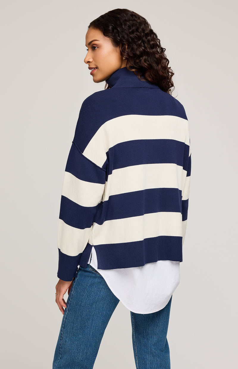 Idris Pullover | Navy Stripe