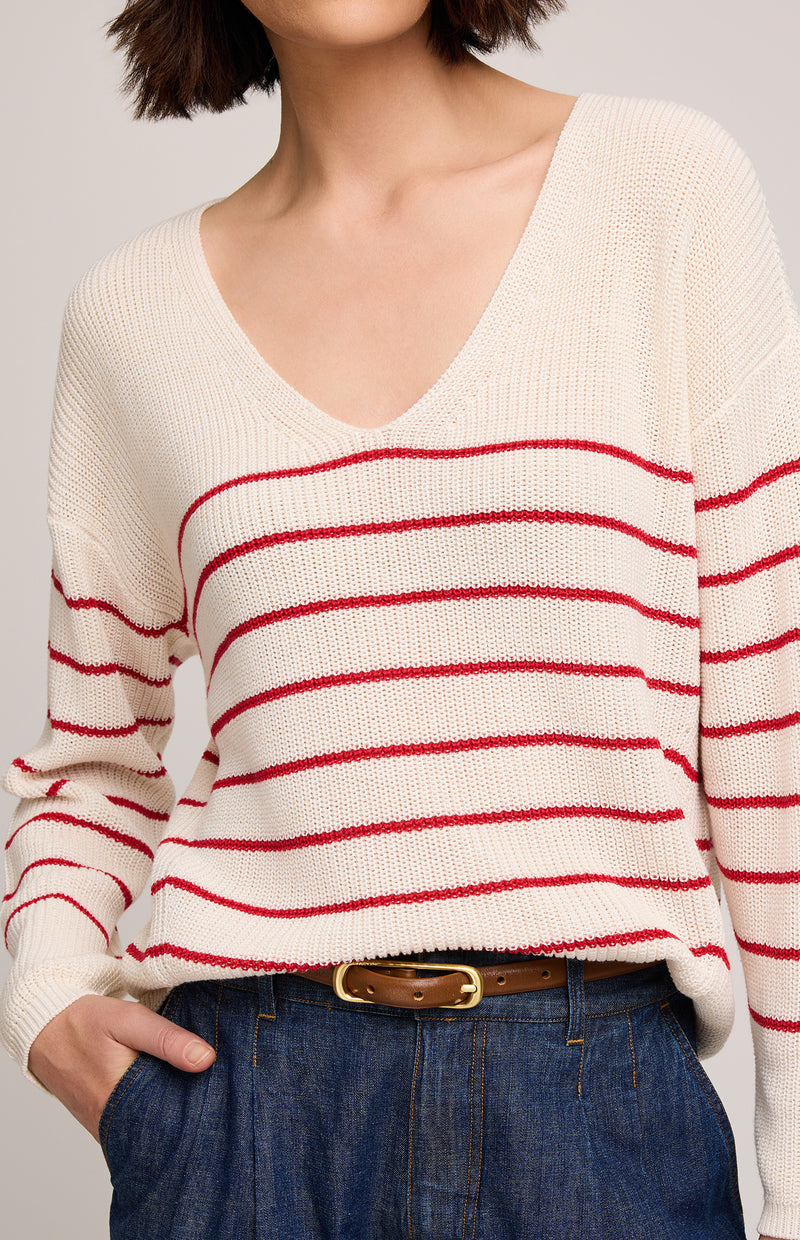 Tucker Pullover | Red Stripe