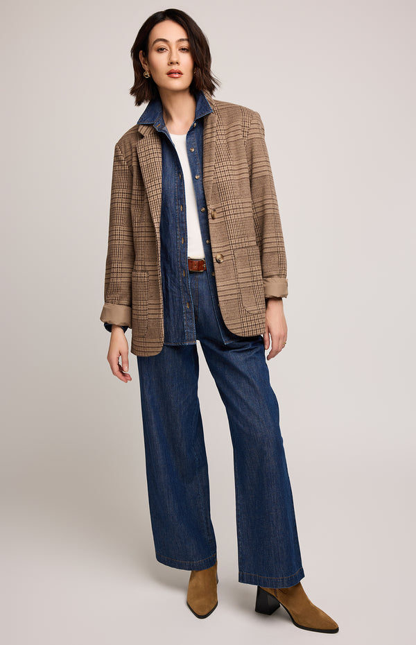 Sapphira Jacket | Chocolate Glencheck