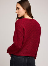 Lila Cardigan | Heather Crimson
