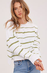Echo Pullover | Meadow Stripe