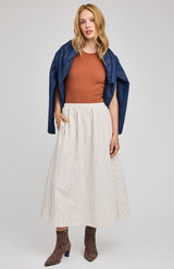 Wilhelmina Skirt | Cream Stripe