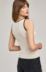 Naia Tank | Alabaster Ringer