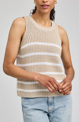 Andrea Tank | White Stripe