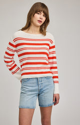 Angie Pullover | Grenadine Stripe