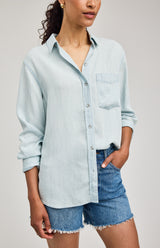 Ozzy Button Down Shirt | Blue Stripe