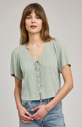 Becca Blouse | Pistachio Gingham