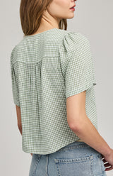 Becca Blouse | Pistachio Gingham