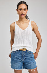 Lizzie Knit Tank | White