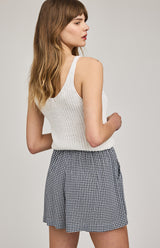 Quinn Short | Navy Gingham