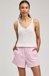 Lima Short | Carnation Stripe