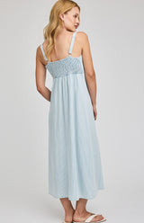 Renata Midi Dress | Blue Stripe