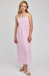 Alicia Dress | Carnation Stripe