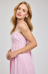 Alicia Dress | Carnation Stripe