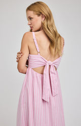 Alicia Dress | Carnation Stripe