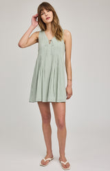 Zoey Mini Dress | Pistachio Gingham