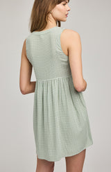 Zoey Mini Dress | Pistachio Gingham