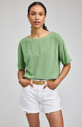 Gemini Linen Top | Jade