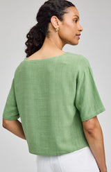 Gemini Linen Top | Jade