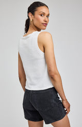 Rebel Knit Tank | White