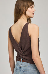 Kelsie Knit Tank | Heather Espresso