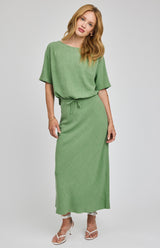 Cassia Linen Skirt | Jade