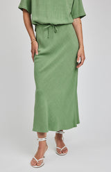 Cassia Linen Skirt | Jade