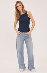 Naia Tank | Navy Ringer