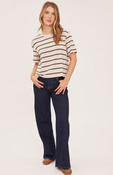 Jaxon T-Shirt | Cream Stripe