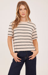 Jaxon T-Shirt | Cream Stripe