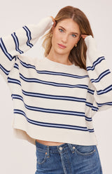Echo Stripe Pullover | Cream