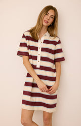 Colbie Dress | Fig Stripe
