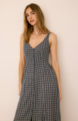 Astoria Dress | Navy Check