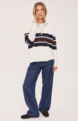 Idris Striped Sweater | Cream Stripe