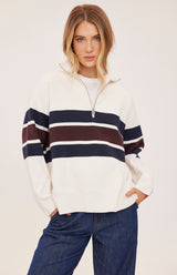 Idris Striped Sweater | Cream Stripe