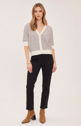 Hildi Knit Top | Fig Stripe