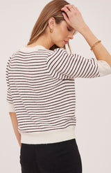 Hildi Knit Top | Fig Stripe