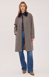 Millie Coat | Navy Tweed