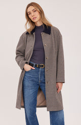 Millie Coat | Navy Tweed