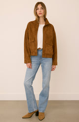 Ashton Suede Jacket | Camel