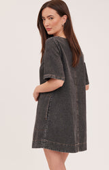 Penelope Dress | Black Wash